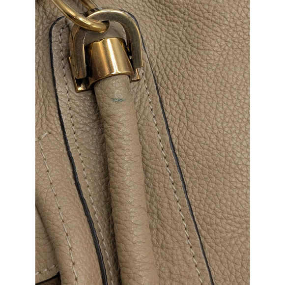 Chloe Calfskin Beige Neutral Leather Medium Paraty Shoulder Bag - Picture 13 of 16